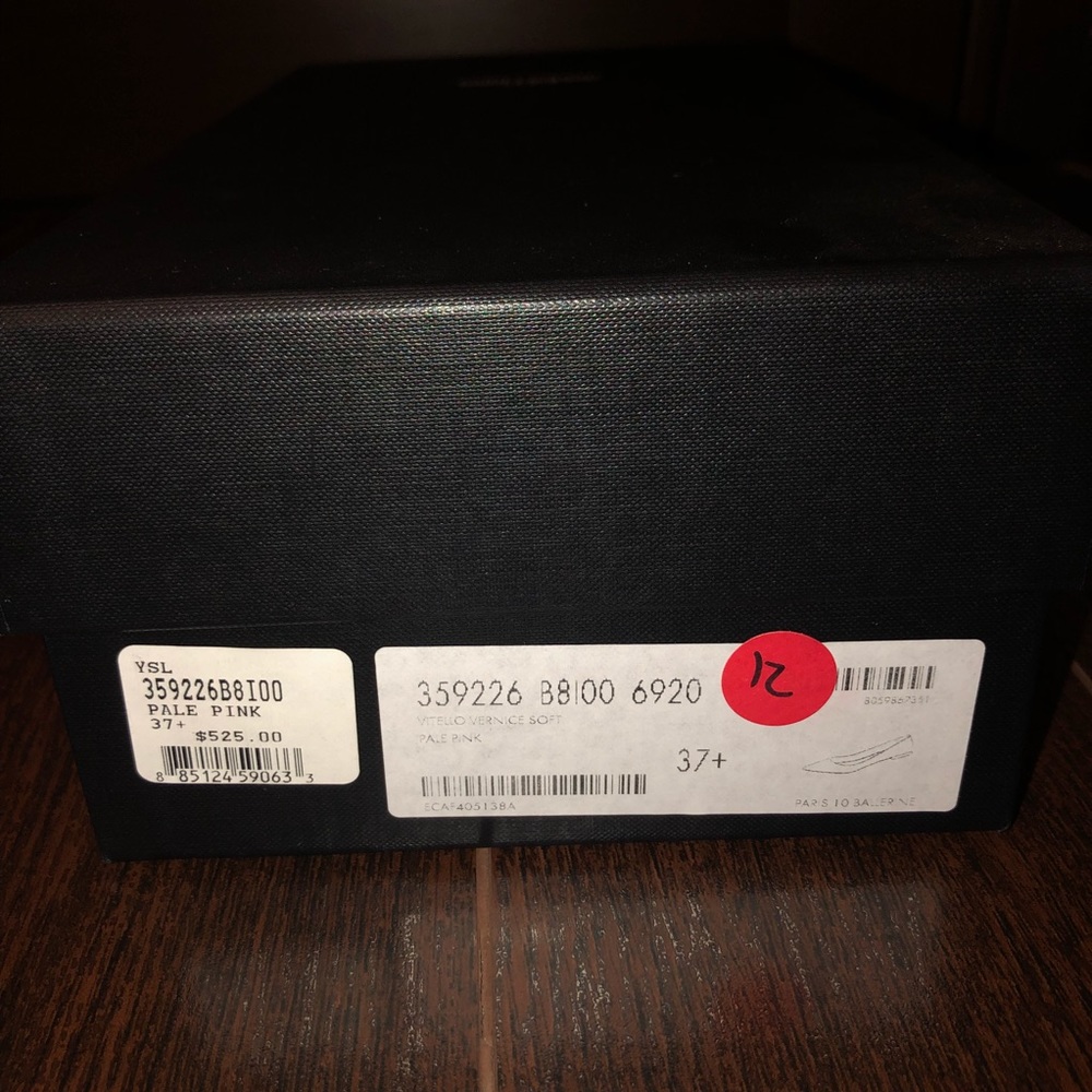 Saint Laurent Light Pink Pointy-Toed Ballet Flats - Picture 4 of 4